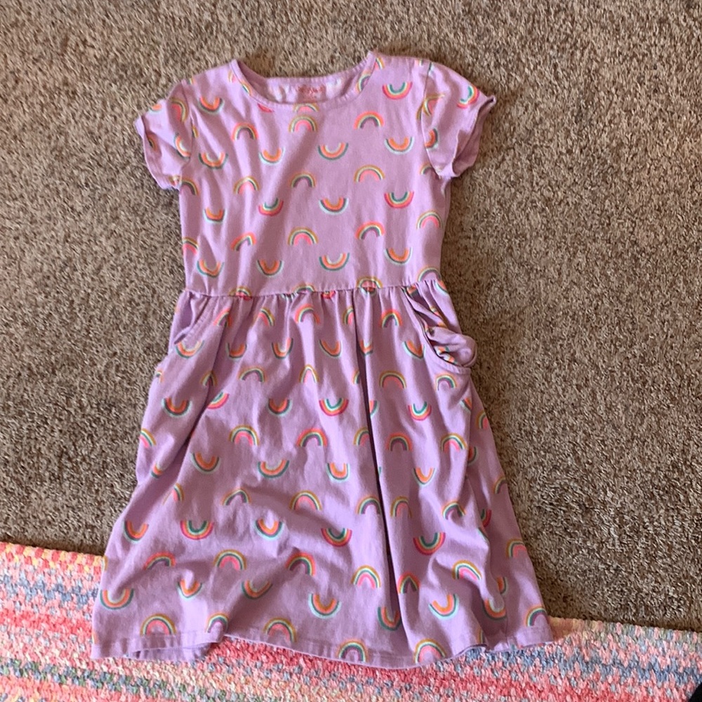 Cat and Jack girls dress with rainbows 10/12